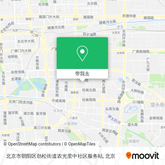 北京市朝阳区劲松街道农光里中社区服务站地图