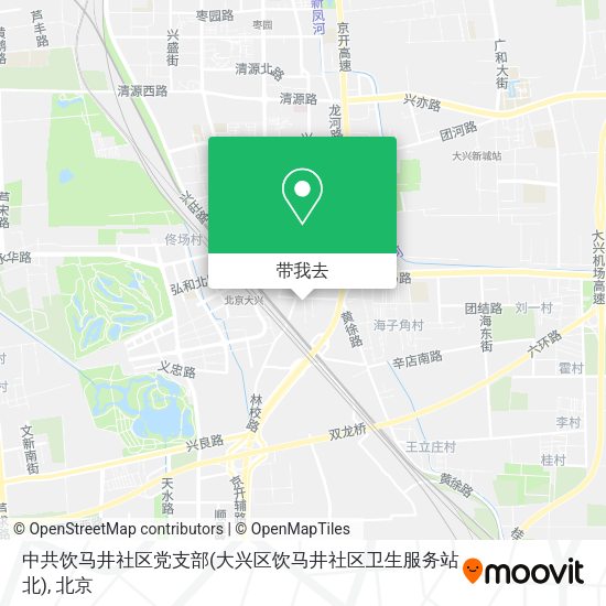 中共饮马井社区党支部(大兴区饮马井社区卫生服务站北)地图