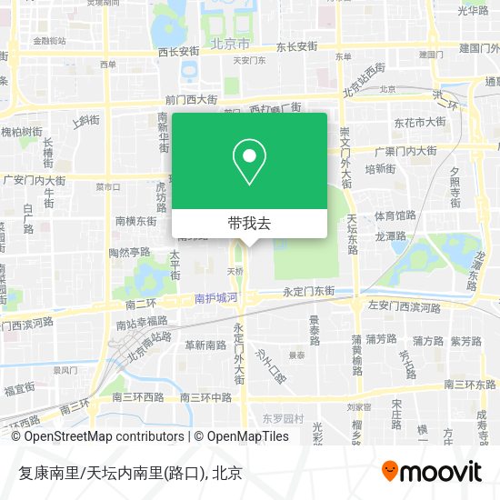 复康南里/天坛内南里(路口)地图