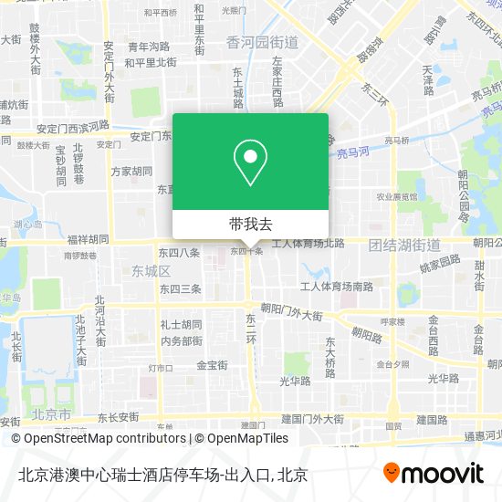 北京港澳中心瑞士酒店停车场-出入口地图