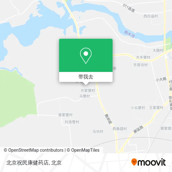 北京祝民康健药店地图
