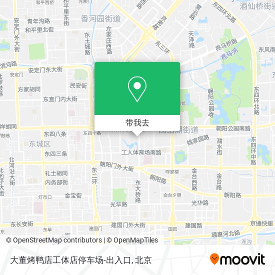 大董烤鸭店工体店停车场-出入口地图