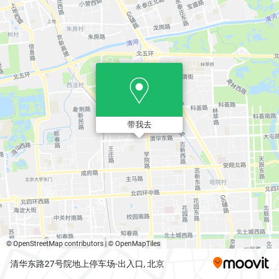 清华东路27号院地上停车场-出入口地图