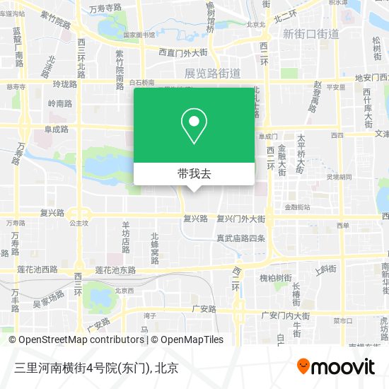 三里河南横街4号院(东门)地图