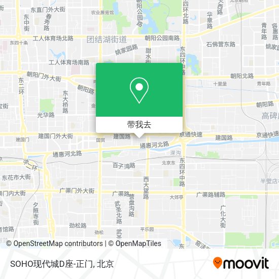 SOHO现代城D座-正门地图