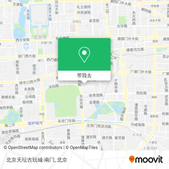 北京天坛古玩城-南门地图