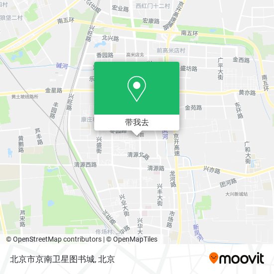 北京市京南卫星图书城地图