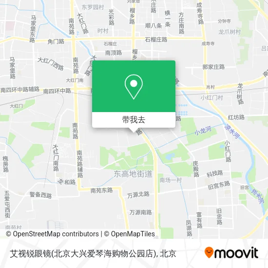 艾视锐眼镜(北京大兴爱琴海购物公园店)地图