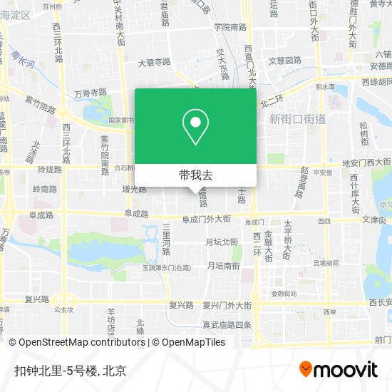 扣钟北里-5号楼地图