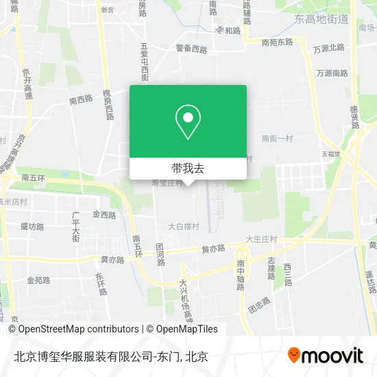 北京博玺华服服装有限公司-东门地图