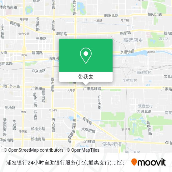 浦发银行24小时自助银行服务(北京通惠支行)地图