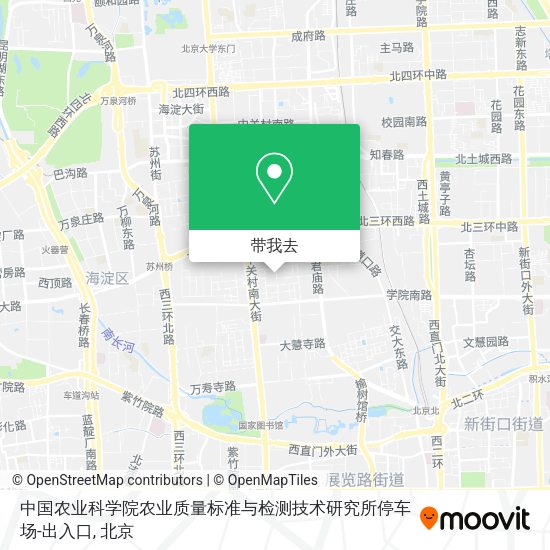 中国农业科学院农业质量标准与检测技术研究所停车场-出入口地图