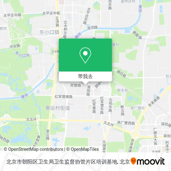 北京市朝阳区卫生局卫生监督协管片区培训基地地图