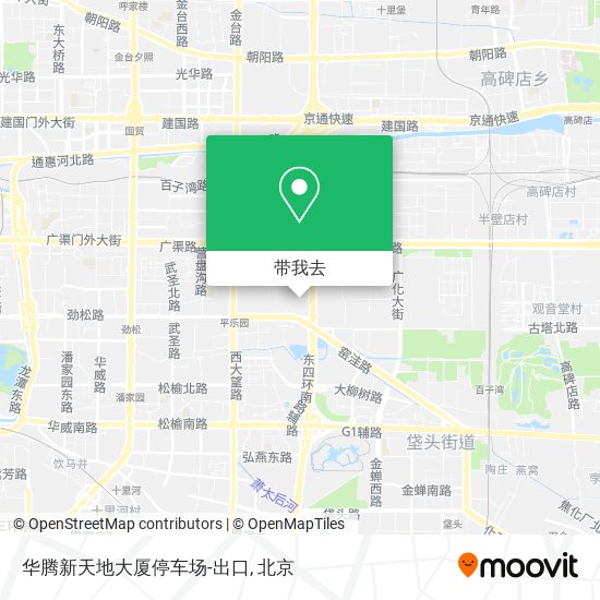 华腾新天地大厦停车场-出口地图