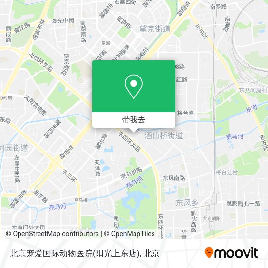 北京宠爱国际动物医院(阳光上东店)地图
