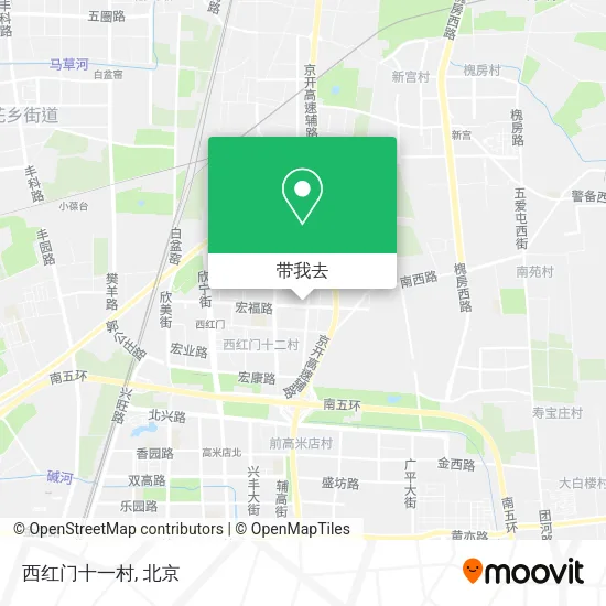 西红门十一村地图