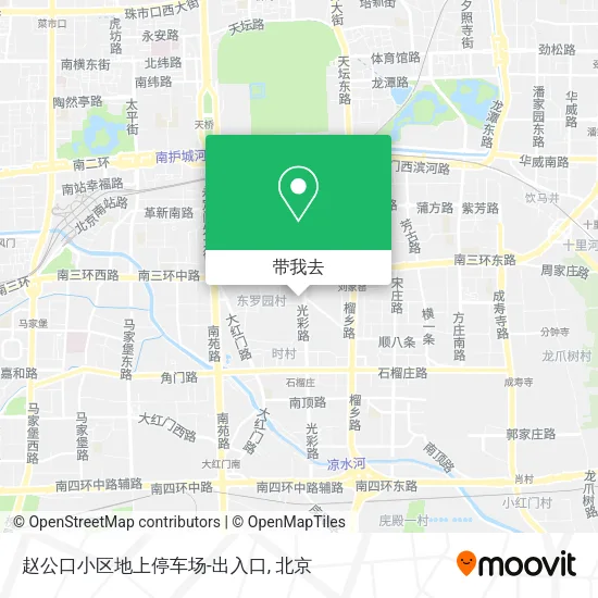 赵公口小区地上停车场-出入口地图