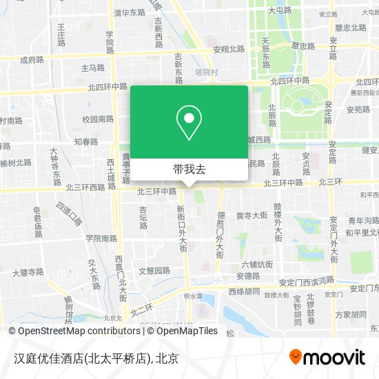 汉庭优佳酒店(北太平桥店)地图