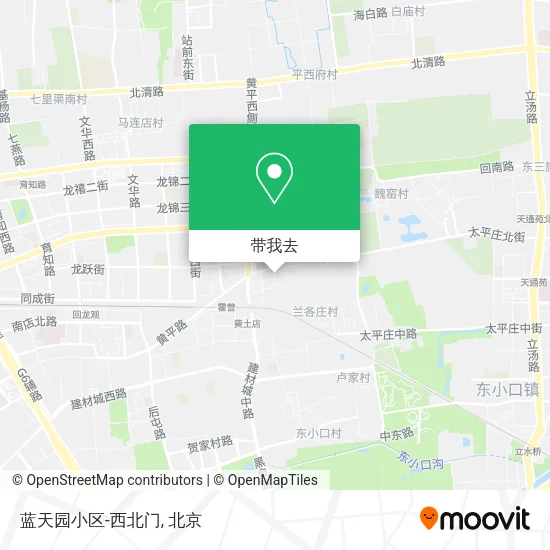 蓝天园小区-西北门地图