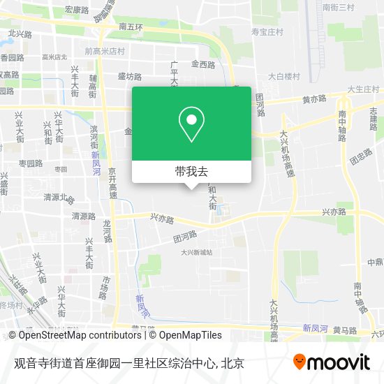 观音寺街道首座御园一里社区综治中心地图