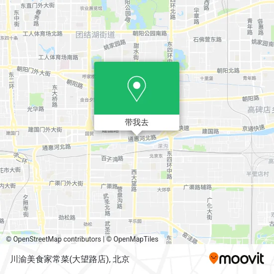 川渝美食家常菜(大望路店)地图