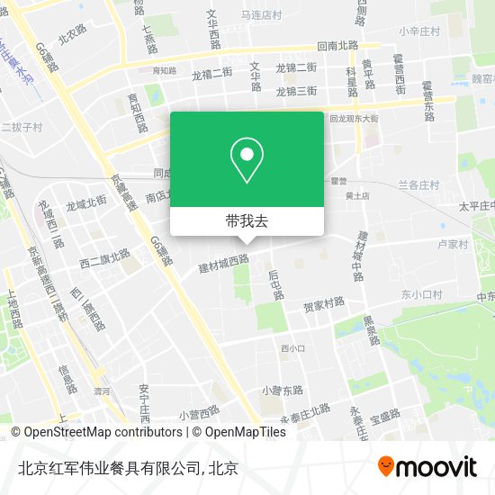北京红军伟业餐具有限公司地图