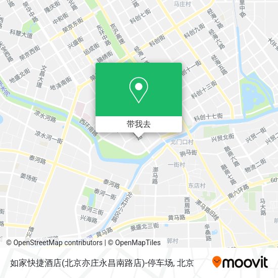 如家快捷酒店(北京亦庄永昌南路店)-停车场地图