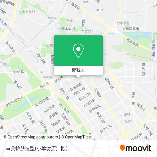 审美护肤造型(小羊坊店)地图