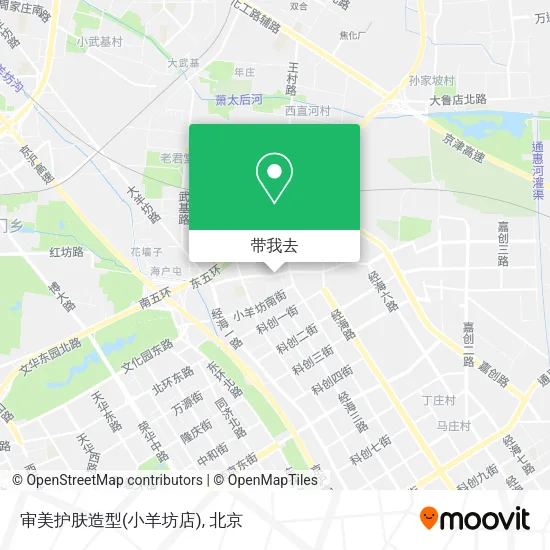 审美护肤造型(小羊坊店)地图