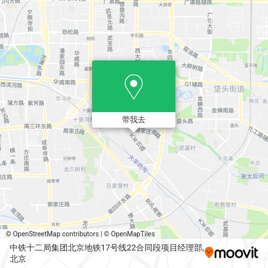 中铁十二局集团北京地铁17号线22合同段项目经理部地图