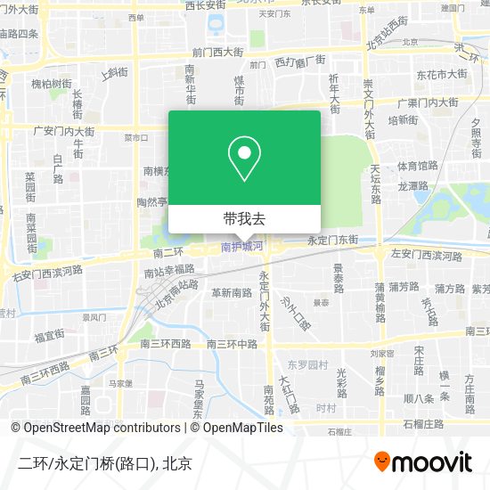 二环/永定门桥(路口)地图