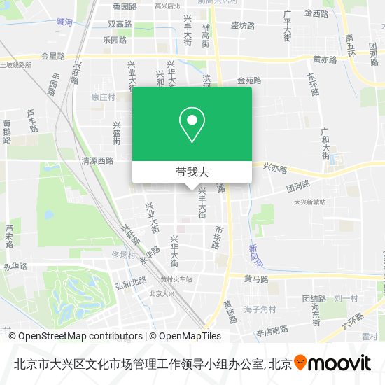 北京市大兴区文化市场管理工作领导小组办公室地图
