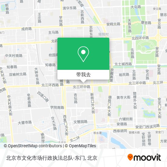 北京市文化市场行政执法总队-东门地图
