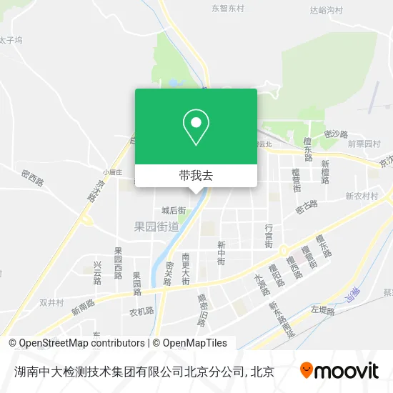 湖南中大检测技术集团有限公司北京分公司地图