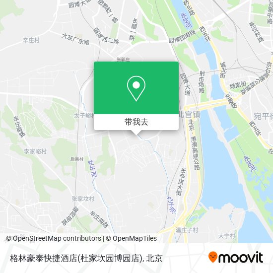 格林豪泰快捷酒店(杜家坎园博园店)地图