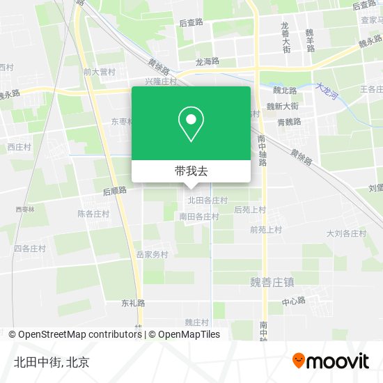 北田中街地图