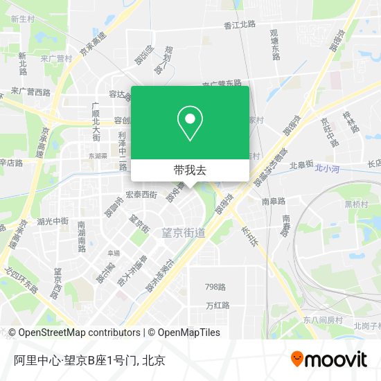 阿里中心·望京B座1号门地图