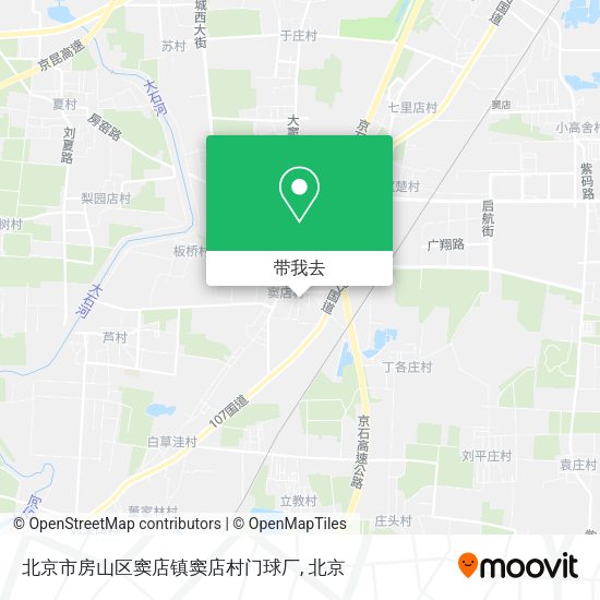 北京市房山区窦店镇窦店村门球厂地图