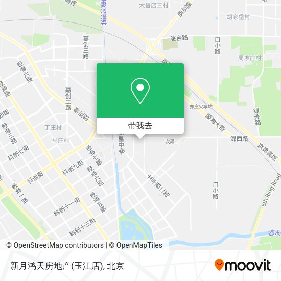 新月鸿天房地产(玉江店)地图
