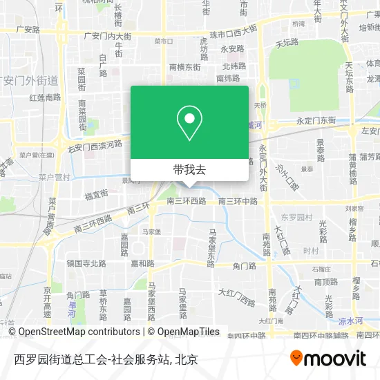 西罗园街道总工会-社会服务站地图
