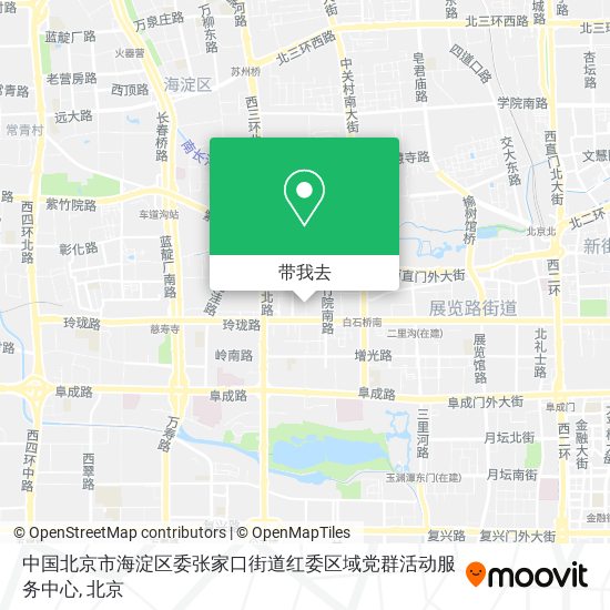 中国北京市海淀区委张家口街道红委区域党群活动服务中心地图