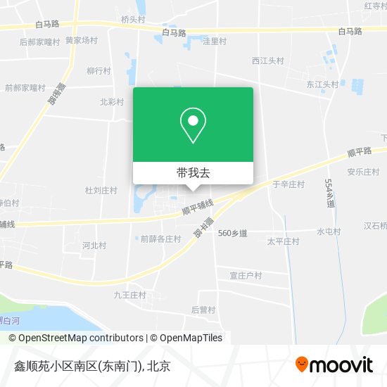 鑫顺苑小区南区(东南门)地图
