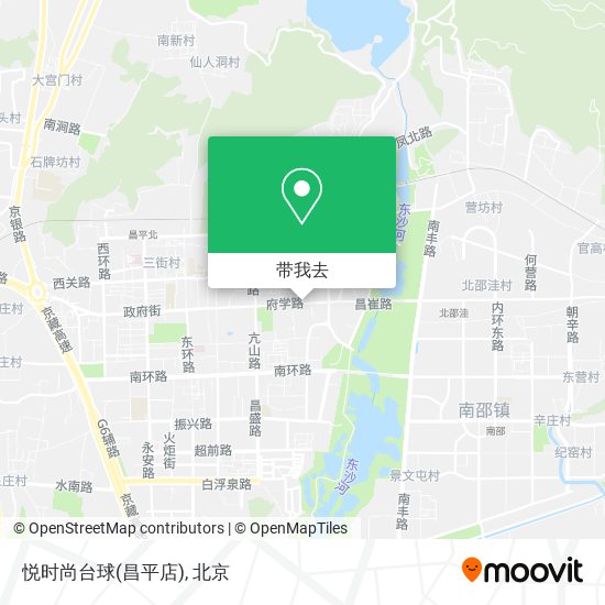 悦时尚台球(昌平店)地图