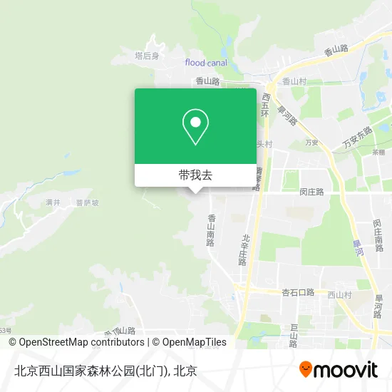 北京西山国家森林公园(北门)地图