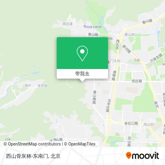 西山骨灰林-东南门地图