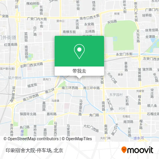 印刷宿舍大院-停车场地图