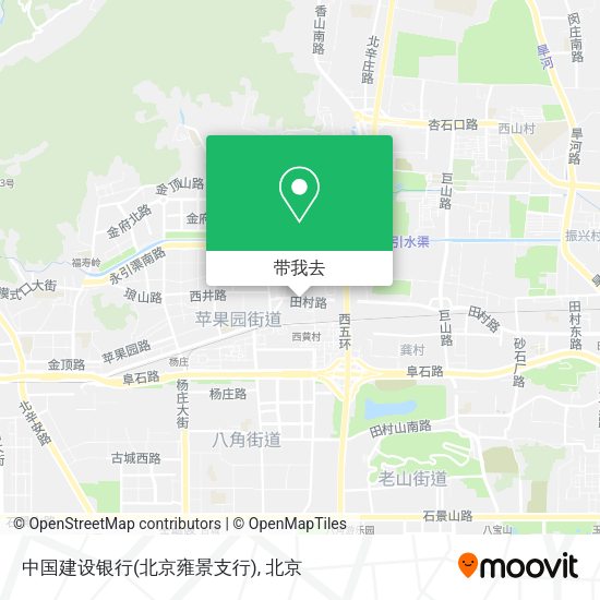 中国建设银行(北京雍景支行)地图