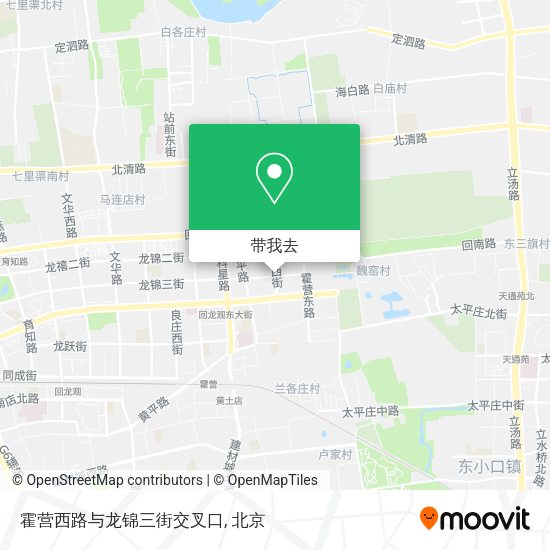 霍营西路与龙锦三街交叉口地图