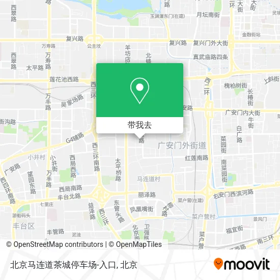北京马连道茶城停车场-入口地图