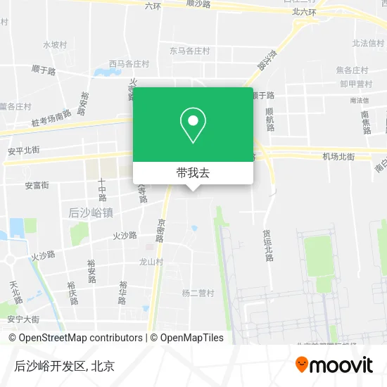 后沙峪开发区地图